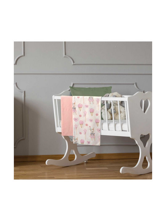 Greenwich Polo Club Baby Sheets Set Cradle Cotton Pink 70x120cm 2pcs