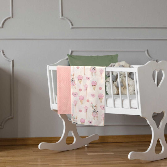 Greenwich Polo Club Baby Sheets Set Cradle Cotton Pink 70x120cm 2pcs