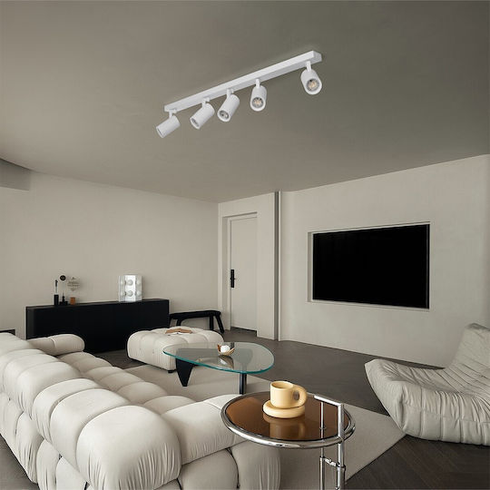 kelvo Spot with 5 Lights and with Socket GU10 in White Color