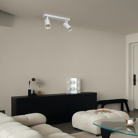 kelvo Double Spot with Socket GU10 in White Color
