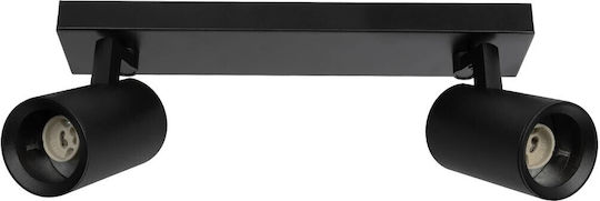 kelvo Double Spot with Socket GU10 in Black Color