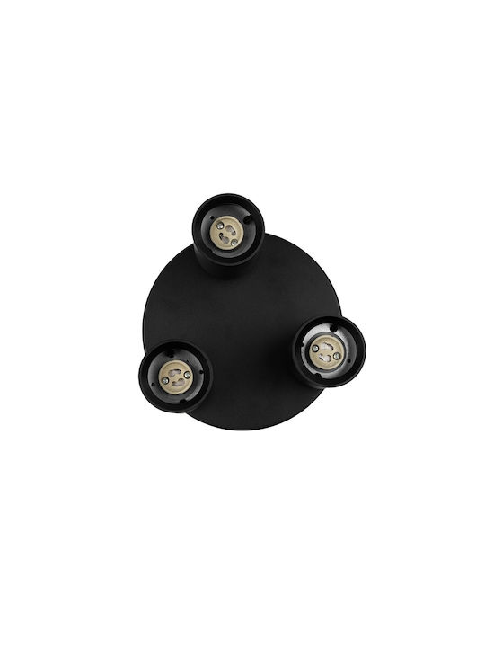 kelvo Triple Spot with Socket GU10 in Black Color