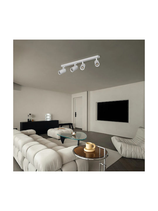 kelvo Spot with 4 Lights and with Socket GU10 in White Color
