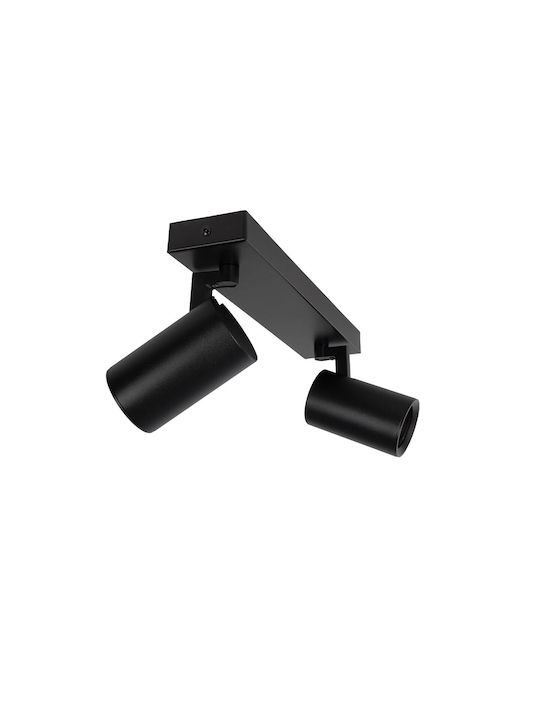 kelvo Double Spot with Socket GU10 in Black Color