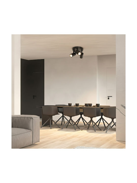 kelvo Triple Spot with Socket GU10 in Black Color