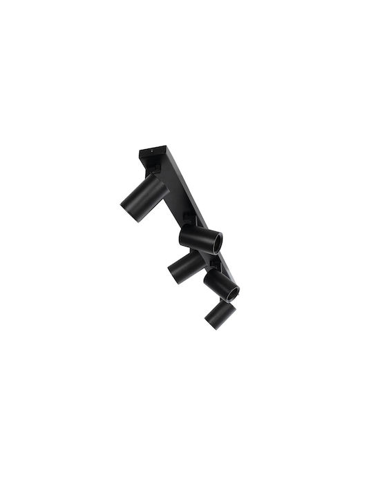 kelvo Spot with 5 Lights and with Socket GU10 in Black Color