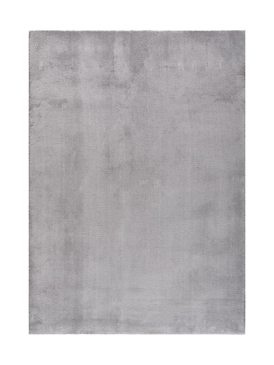 Antiderapant Covor Rectangular Din blană Grey