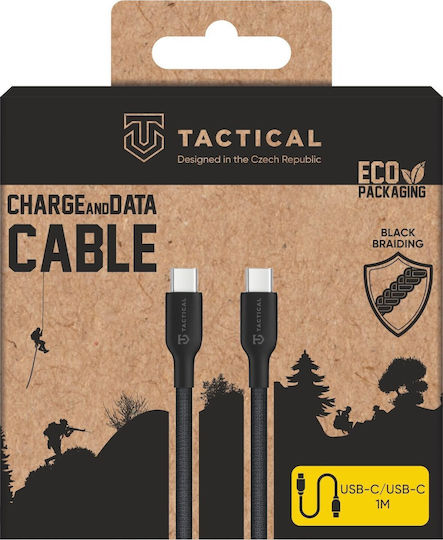 Tactical Geflochten USB 2.0 Kabel USB-C männlich - USB-C 60W Schwarz 1m (57983126594)