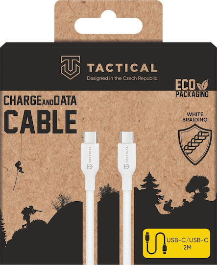Tactical Braided USB 2.0 Cable USB-C male - USB-C 60W White 2m (57983126595)