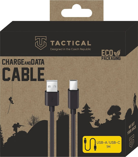Tactical 005 Regular USB 2.0 Cablu USB-C bărbătesc - USB-A 12W Negru 1m (57983104149)