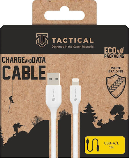 Tactical Thread Braided USB-A to Lightning Cable 60W Λευκό 1m 57983126576