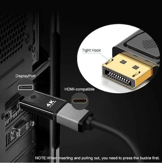 ATC Μετατροπέας DisplayPort male σε HDMI female 1τμχ