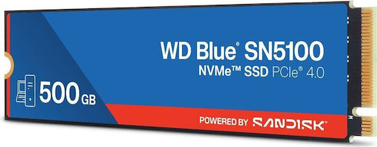 Western Digital Blue SSD 500GB τύπου PCle Card με σύνδεση PCI Express 4.0 WDS500G5B0E