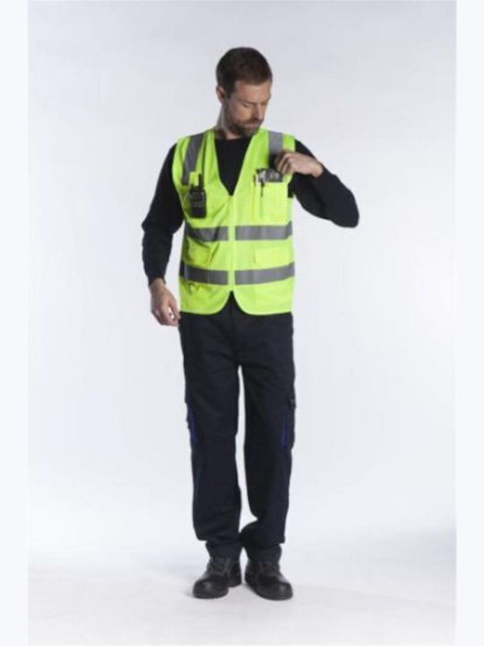 Fageo Arbeitsweste mit reflektierenden Bändern Gelb