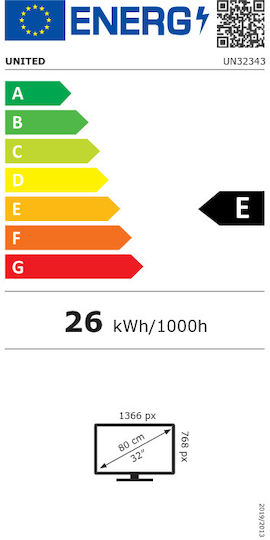 United Televizor 32" HD Ready LED UN32343 (2024)