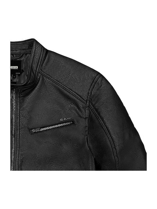 Jacket Made of Synthetic Leather Black