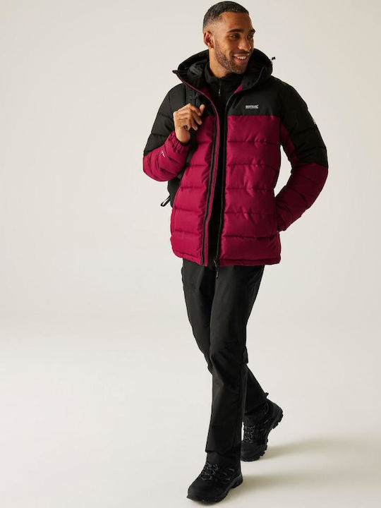 Μπουφάν Puffer Αδιάβροχο Dark Maroon