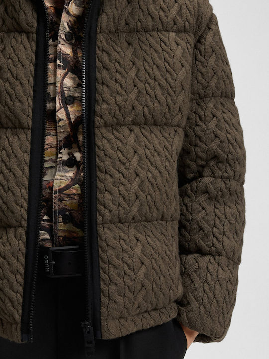 Benovo2541 Μπουφάν Puffer Καφέ