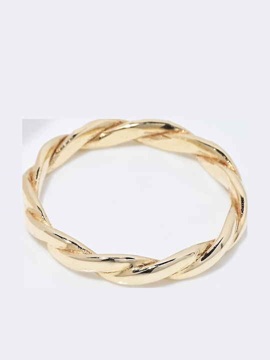 Lunaorocreations Women's Gold Plated Rope Ring 14 Carats