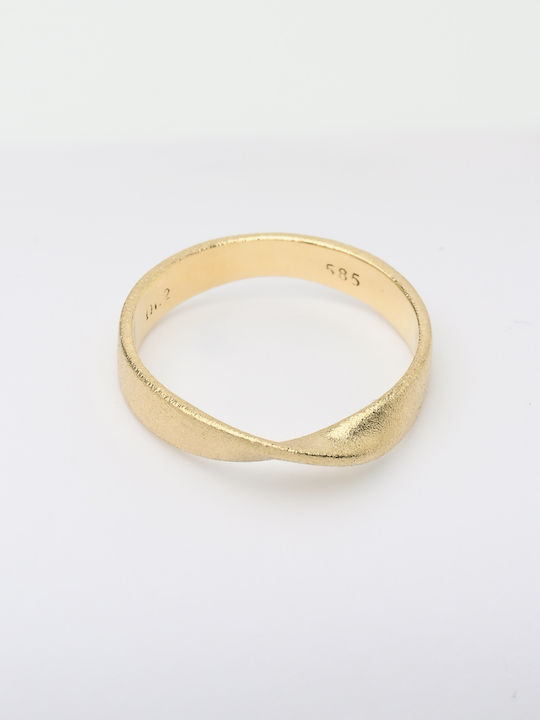 Lunaorocreations Möbius Gold Ring 14 Carats