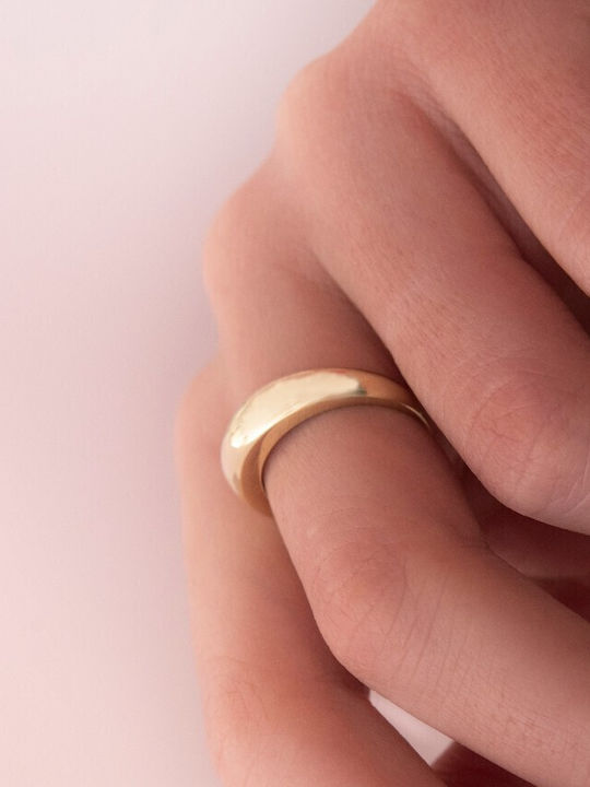 Lunaorocreations Gold Dome Ring 14 Carats