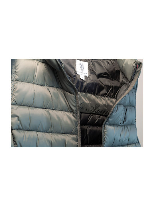Damen Ärmellos Puffer Jacke für Winter Green