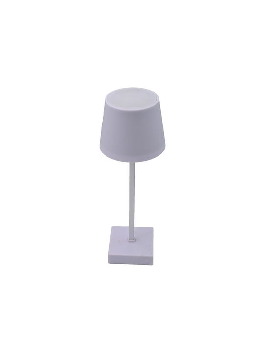 Klikareto Tischlampe LED mit Weiß Schirm und Basis
