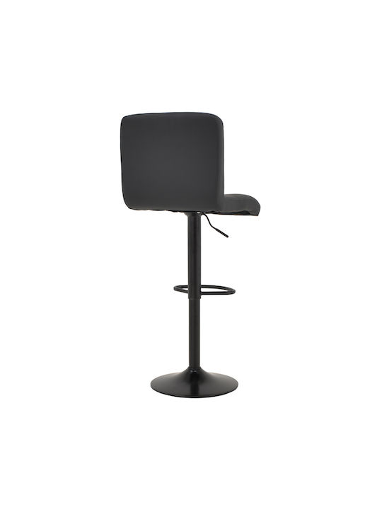 Bar Stool Rem with Backrest & Adjustable Height Black 44x44x112cm