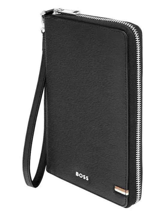 Leather Men's Wallet Travel Black