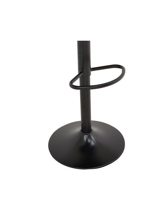 Bar Stool Rem with Backrest & Adjustable Height Black 44x44x112cm