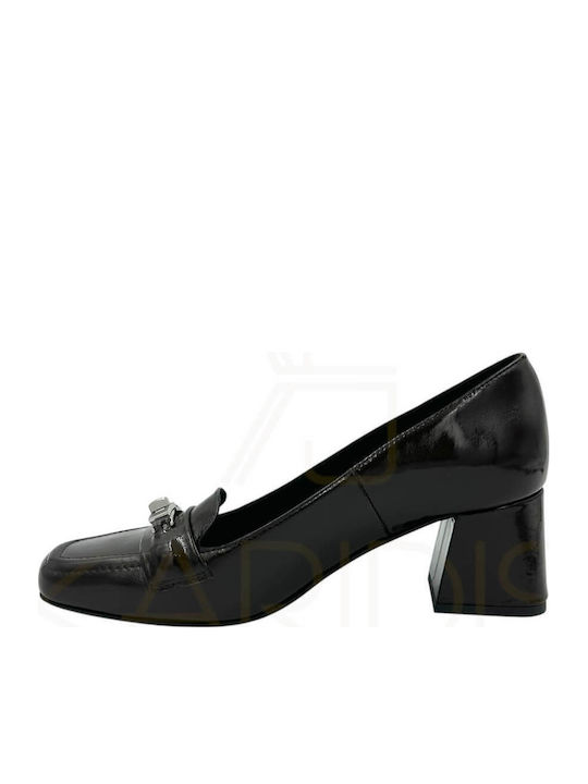 Patent Leather Brown Medium Heels