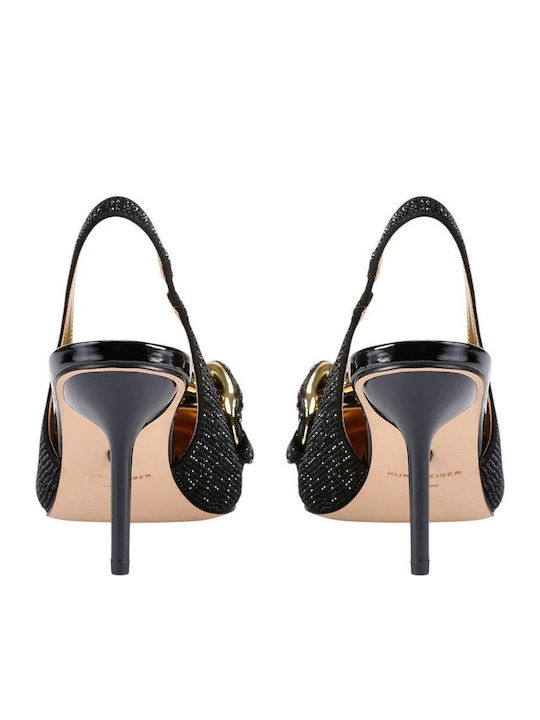 Crystal Chain Pantofi cu toc Negre