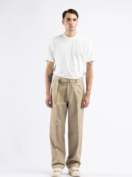 Παντελόνι σε Relaxed Εφαρμογή Beige