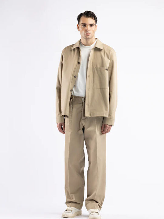 Παντελόνι σε Relaxed Εφαρμογή Beige