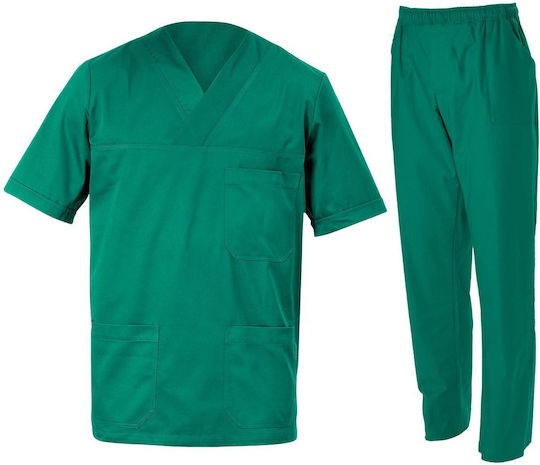 Be Unique M3 Unisex Green Pants & Blouse Set Cotton and Polyester