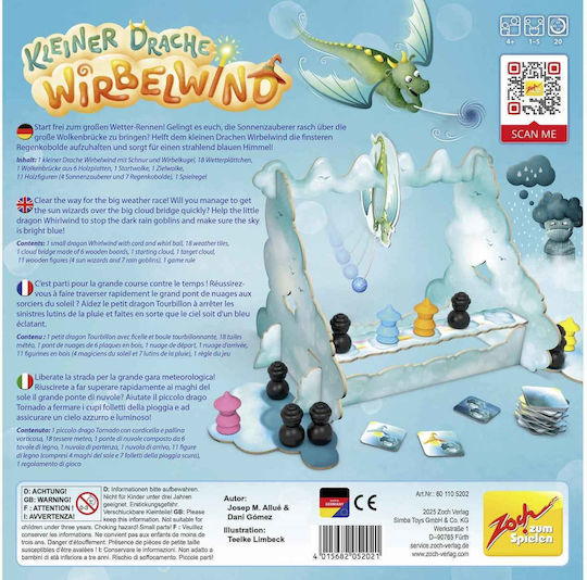 Board Game Kleiner Drache Wirbelwind for 1-5 Players 4+ Years Old (EN) Zoch Verlag