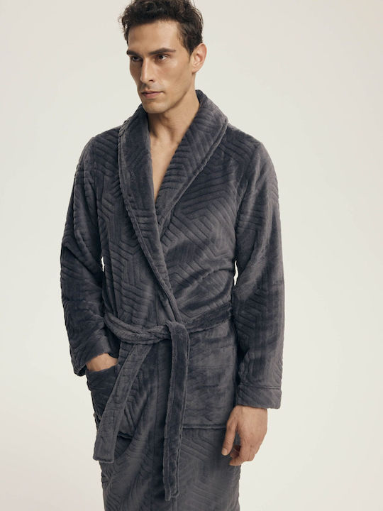 Henderson Men's Winter Pajama Robe Gray