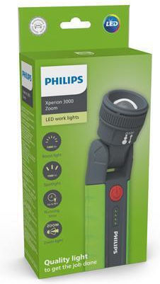 Philips Wiederaufladbar Taschenlampe LED IP54 mit maximaler Helligkeit 1000lm Grün