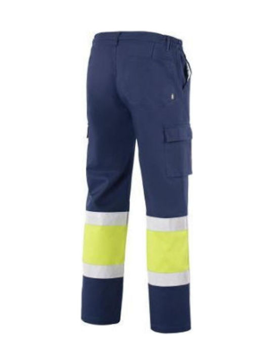 Axon Hi-vis Leggero Παντελόνι Εργασίας Μπλε Ανακλαστικές Ταινίες