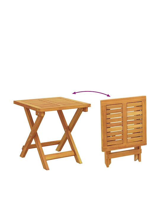 Deckchair Double Wooden with Cushion & Wheels Red with Table 2pcs 200x40x40cm.