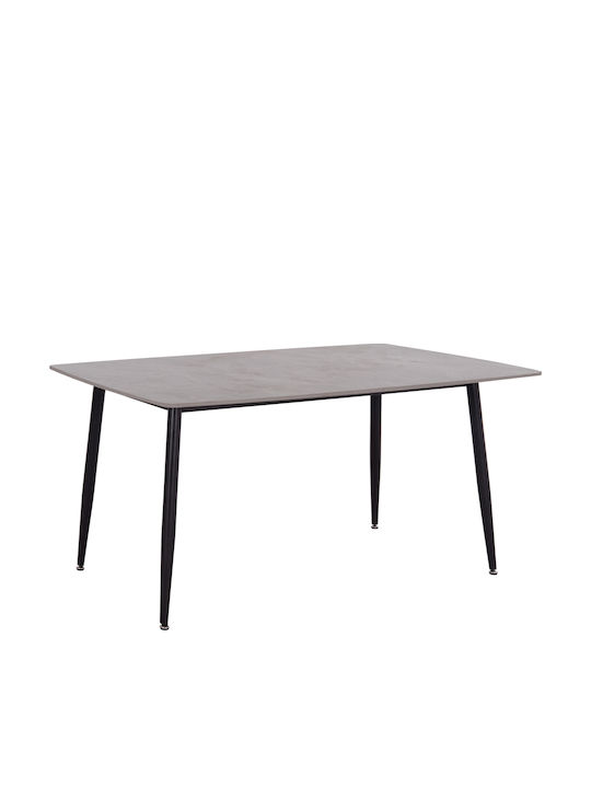 Rav Masă Sala de mese Marble Grey, Black 160x90x75buc