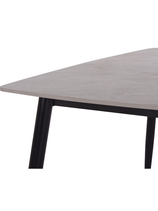 Rav Masă Sala de mese Marble Grey, Black 160x90x75buc