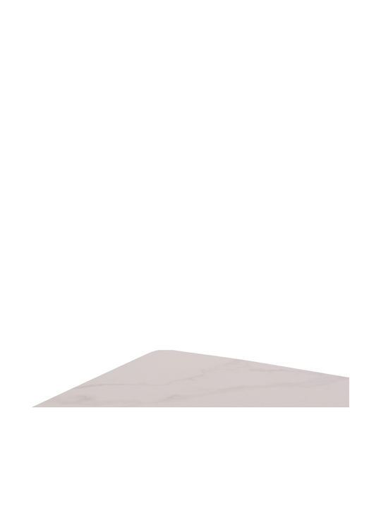 Rav Masă Sala de mese Marble White, Black 140x80x75buc