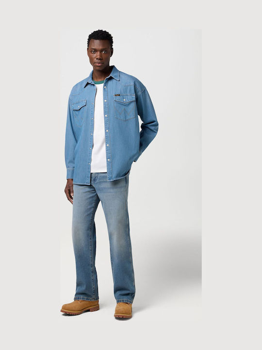 Authentic Ανδρικό Παντελόνι Τζιν Washed Blue