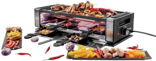 Unold Delice Basic Tischplatte Elektrogrill Raclette Glatte Platte 1200W mit einstellbarem Thermostat 38cmx19.5cmcm
