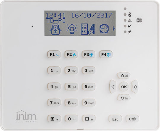 Inim Tastatură de control acces securitate cu ecran în Alb Culoare AIR2ARIA/WB