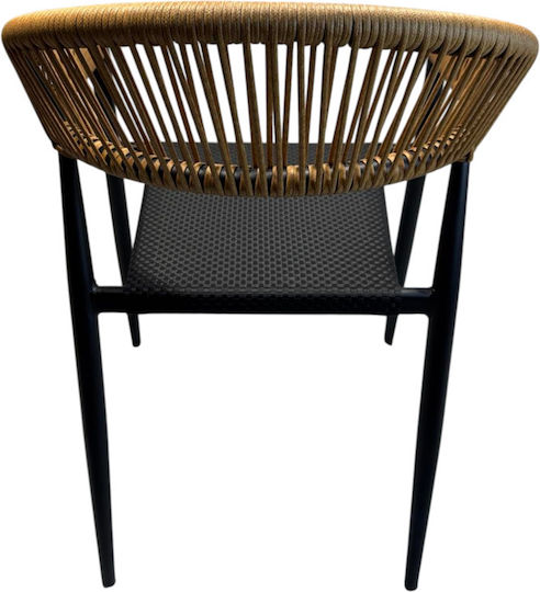 Outdoor-Sessel Rattan Elizabeth Beige 58x59x84εκ.