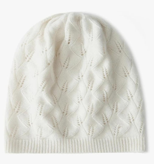 Beanie Γυναικείος Σκούφος Πλεκτός σε Λευκό χρώμα