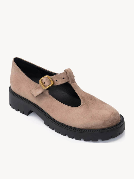 Loafers Bej Baretă Cu Talpă Anatomică