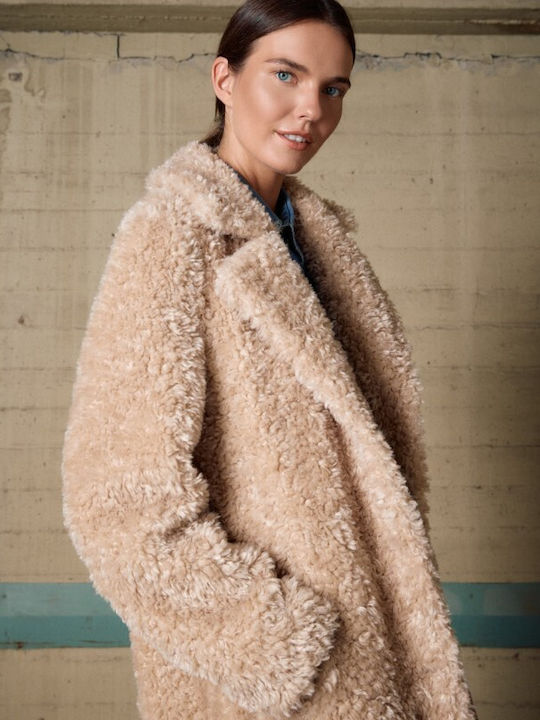 Women's Long Fur Beige